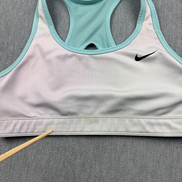 Nike Sports Bra Womens Large Green White Reversible Workout Yoga Gym Unpadded‎ - Picture 8 of 10